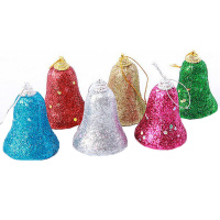 Колокольчик с бантом 4см пластик, 6 цветов FD208-305/356