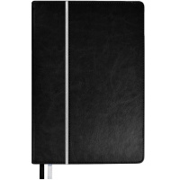 Ежедневник недатированный А5 "Escalada" 320стр., черный/белый, искусственная кожа "Сариф" 70622
