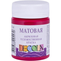 Краска акриловая 50мл бордовая матовая Декола 14328325