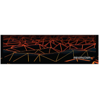 Пенал для кистей "Оранжевый вектор" 27х9х3см печать на картоне ФК-4