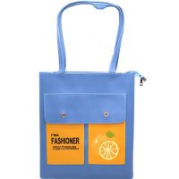 Сумка "I'm Fashioner" 36х30см 1 отделение, 2 кармана, PU, синяя 2039326