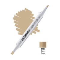 Маркер спиртовой двухсторонний "Sketchmarker" бежевый кирпич SM-BR82