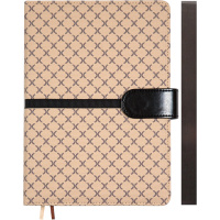 Ежедневник 2026 B6 "Chelsea" 336стр, бежевый, коричневый срез, искусст.кожа, магнит.застежка