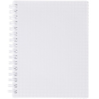 Записная книжка А6 80л "Velvet. Белая" клетка, на спирали, пластиковая обложка 081578