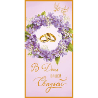 Конверт для денег "В День нашей Свадьбы" 167х83мм 0321.207