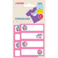 Наклейки-термо для информации 6х2см "Candy Cat" 8шт 4 вида, тканевые 8004403