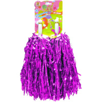 Кисти фаната 35см, розовый, фольга Y8383-19