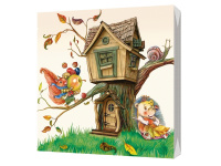 Салфетка 33х33мм 1шт Лесная жизнь трехслойная 1005451