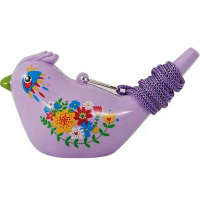 Свисток "Птичка" 9,5х6см со шнурком, пластик, 6 цветов 11307-24