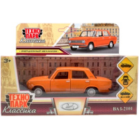 Машина "Ваз-2101" оранжевая, инерционная, металл 12см (открывающиеся двери) 2101-12-OG