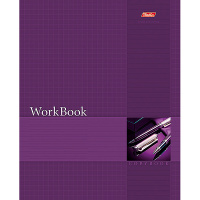 Тетрадь А5 96л клетка "WorkBook" крепление сшито-клеенное, тиснение фиолетовая 96Т5тB1к_12918/036490
