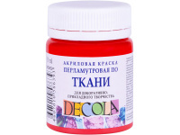 Краска акриловая по ткани 50мл красная Декола, 5228331