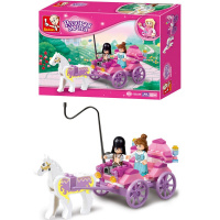 Конструктор "Розовая мечта. Карета" 99 деталей 14х19х4,5см пластик (2 фигурки) M38-B0239