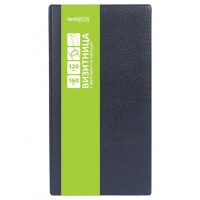 Визитница 160 визиток 13,5х25х3см на кольцах, пвх, синяя 2006-101