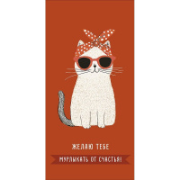 Конверт для денег "Желаю тебе мурлыкать от счастья" 167х83мм 0322.103