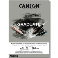 Альбом д/смешанных техник А5 30л 220г/м2 100% целлюлоза "Graduate Mix Media" склейка, серая бумага