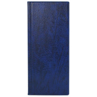 Визитница 96 визиток 12х24х1см пвх, синяя 2350-101