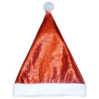 Колпак Деда Мороза блестящий красный Y6697-18