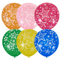 Шар воздушный 30см(12") Декоратор Звезды (шелк) 5ст. 6040994