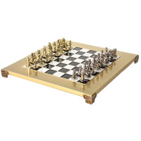 Шахматный набор "Византийская Империя" 20х20см дерево/металл, доска золото (фигуры золото/серебро)