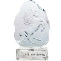 Сувенир "Лошадь" 10см светящийся, стекло Y220-13