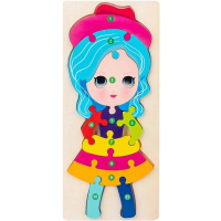 Пазл-сортер "Кукла" 30х13см объемный, дерево, 12 видов 11401-24