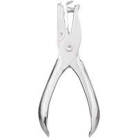 Дырокол 8л 1-отв, d-6мм, металл, серебро E0114