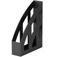 Лоток д/бумаг вертикальный "Office Classic" ширина 7,5см черный, пластик 15119