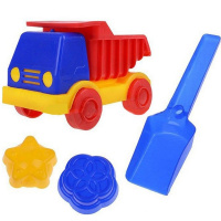 Набор д/песка (грузовик 16см, совок 19см, 2 формочки) 20х12х11см ПИ000094