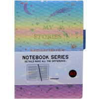 Бизнес-блокнот А5 80л "My stories" линия, 7БЦ, цветной срез, 2 резинки д/ручки, 4 вида Y10888-24