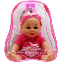 Кукла 28см озвученная (4 звука) в рюкзачке 20х24х11см LT229110