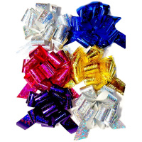 Бант - шар 5см диаметр 16см Голография 10 цветов Y7016-18