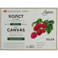 Холст на МДФ, 18х24см 45% хлопок 55% лён, мелкое зерно, 280г/м2 2683103-18х24