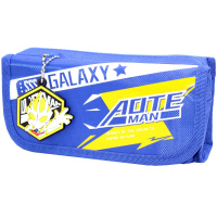 Пенал "Galaxy" 20х10х7см прямоугольный, 1 отделение, 2 кармана, текстиль, с брелком, голубой BH2262