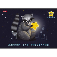 Альбом для рисования А4 40л "Артзверушки" на скобе выборочный УФ-лак 5 дизайнов 40А4влВ/067045