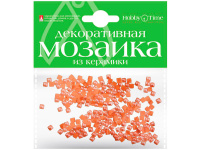 Мозаика декор. 4*4мм 200шт оранжевый керамика 2-333/07