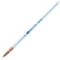 Кисть колонок/белая синтетика круглая №6 короткая ручка "Белые ночи" 239451710