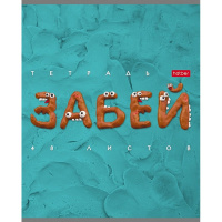 Тетрадь А5 48л клетка "Пластилин" на скобе тиснение 5 дизайнов 48Т5тВ1/075847