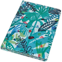 Бизнес-блокнот А6 80л "Флора" на резинке, линия, обложка 7БЦ, 3 вида 6801-2