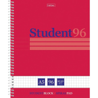Тетрадь А5 96л клетка "Студенту. Viva Magenta" на спирали матовая ламинация 2 дизайна 081332