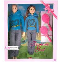 Набор кукол "Семья" 2шт. 28см с ракетками 2301819/DJ11264