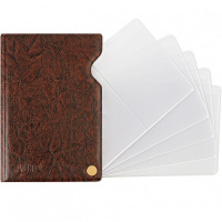 Футляр для автодокументов "Auto" 95*140мм на винте, кожзам, коричневый 2904.И-204