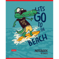 Тетрадь А5 48л клетка "Croco Boys" на скобе выборочный лак 5 дизайнов 075305