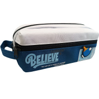 Пенал "Believe" 20,5х9х6см, прямоугольный, 1 отделение, 1 карман, текстиль, с ручкой, серо-синий BD5