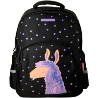 Рюкзак "Романтическая лама" 40х30х19см, 800гр, 2 отделения, 3 кармана, черный 12-002-126/01