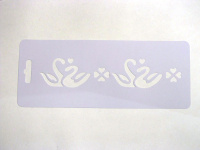 Трафарет пластиковый 10 х 25 см, ЛебедиST032