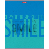 Тетрадь А5 96л клетка "Важные слова" на скобе матовая ламинация 5 дизайнов 96Т5лВ1/070817