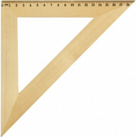 Треугольник 18см, градуировка 45 градусов, дерево С15/210153