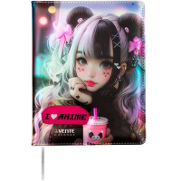Дневник для 1-11 классов "I Love Anime" твердая обложка, искусственная кожа с поролоном 2020535