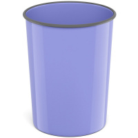 Корзина д/бумаг 13,5л круглая цельная, пластик, фиолетовая "Pastel" 58456